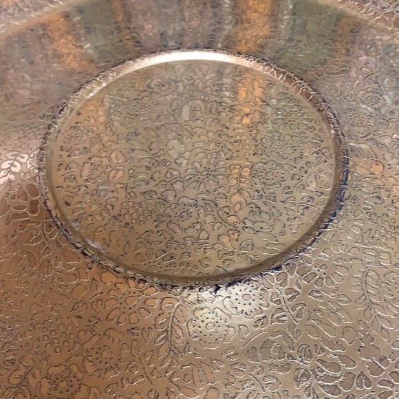 Art Deco 24k gold embossed glass chip dip / veggie / fruit tray & dish - Picture 12 of 13